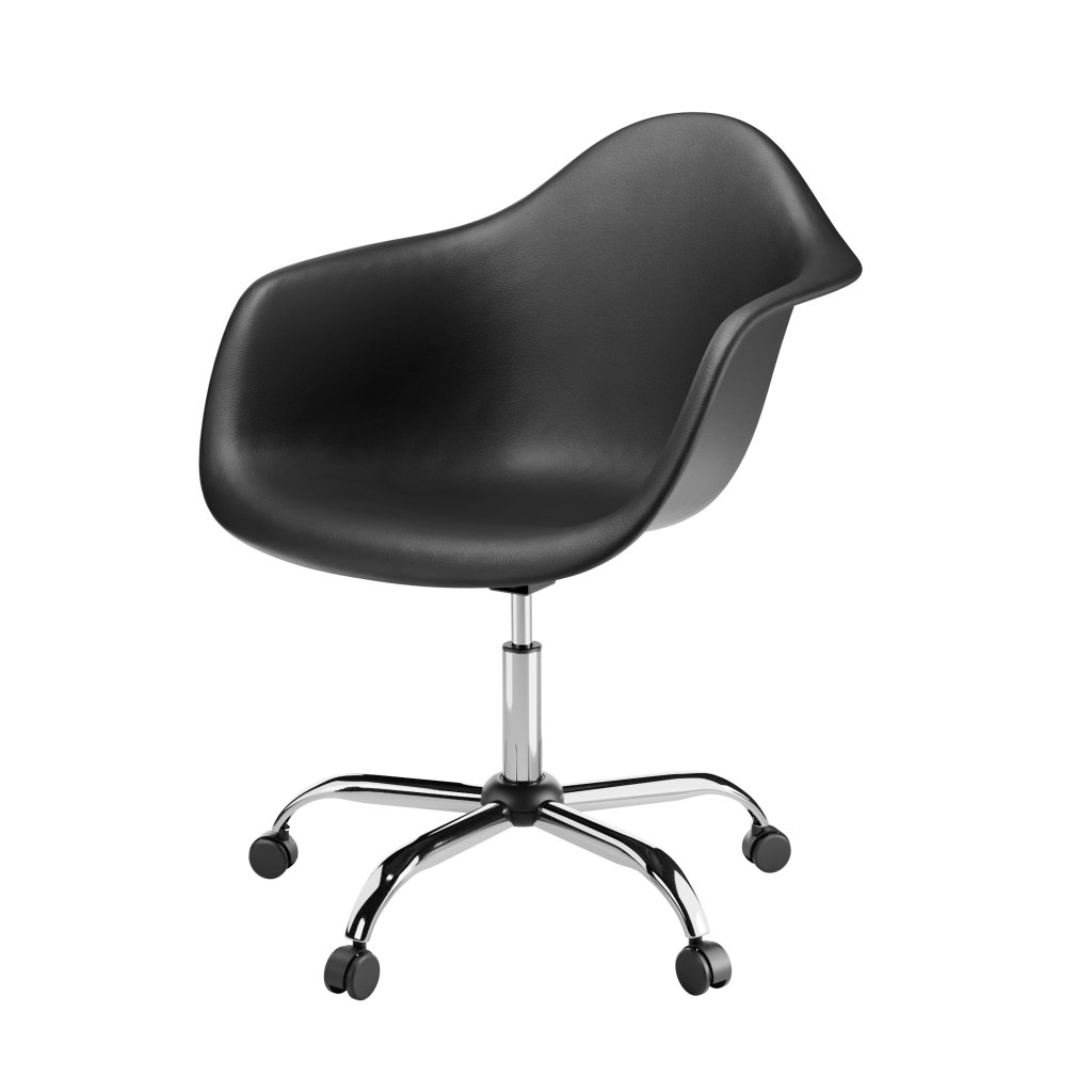 Cadeira Eames Arm Giratória Base Cromada Polipropileno Braço e Home Seat&Co