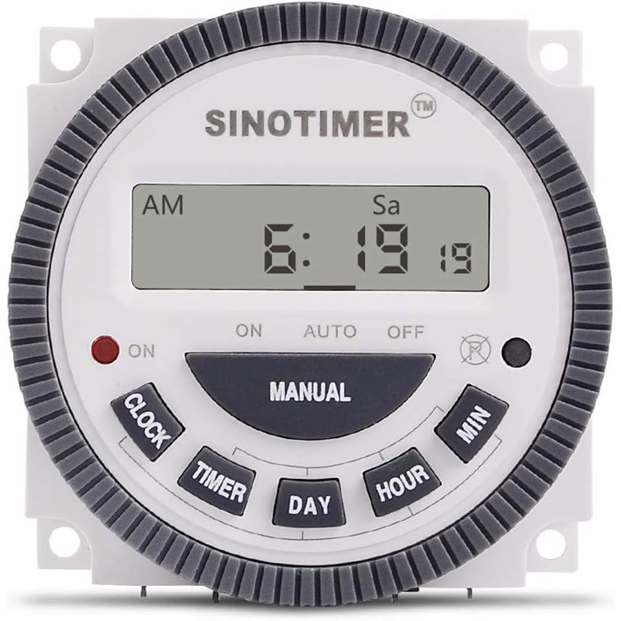 Interruptor Temporizador Digital TM619 com Display LCD, Temporizador Semanal Programável, Modelo Mais Fino 16A 1NO+1NC (