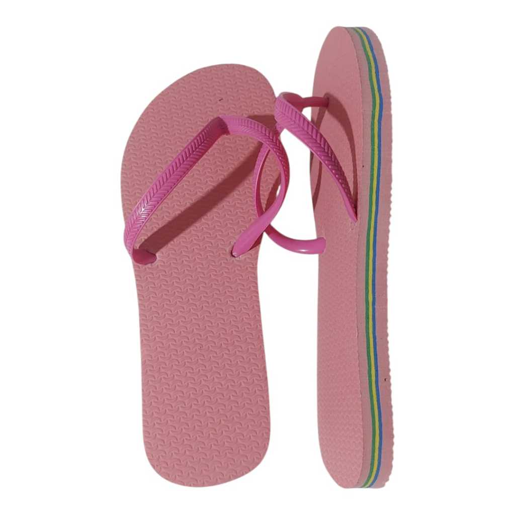 Chinelo Feminino FLAT UP SLIM cores diversas 3 filetes sandalia mix rasteirinha