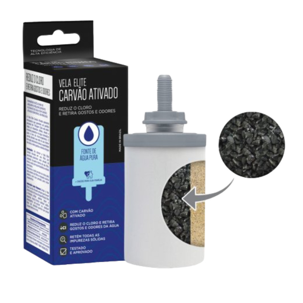 Vela Elite Com Carvão Ativado Para Filtros por Gravidade