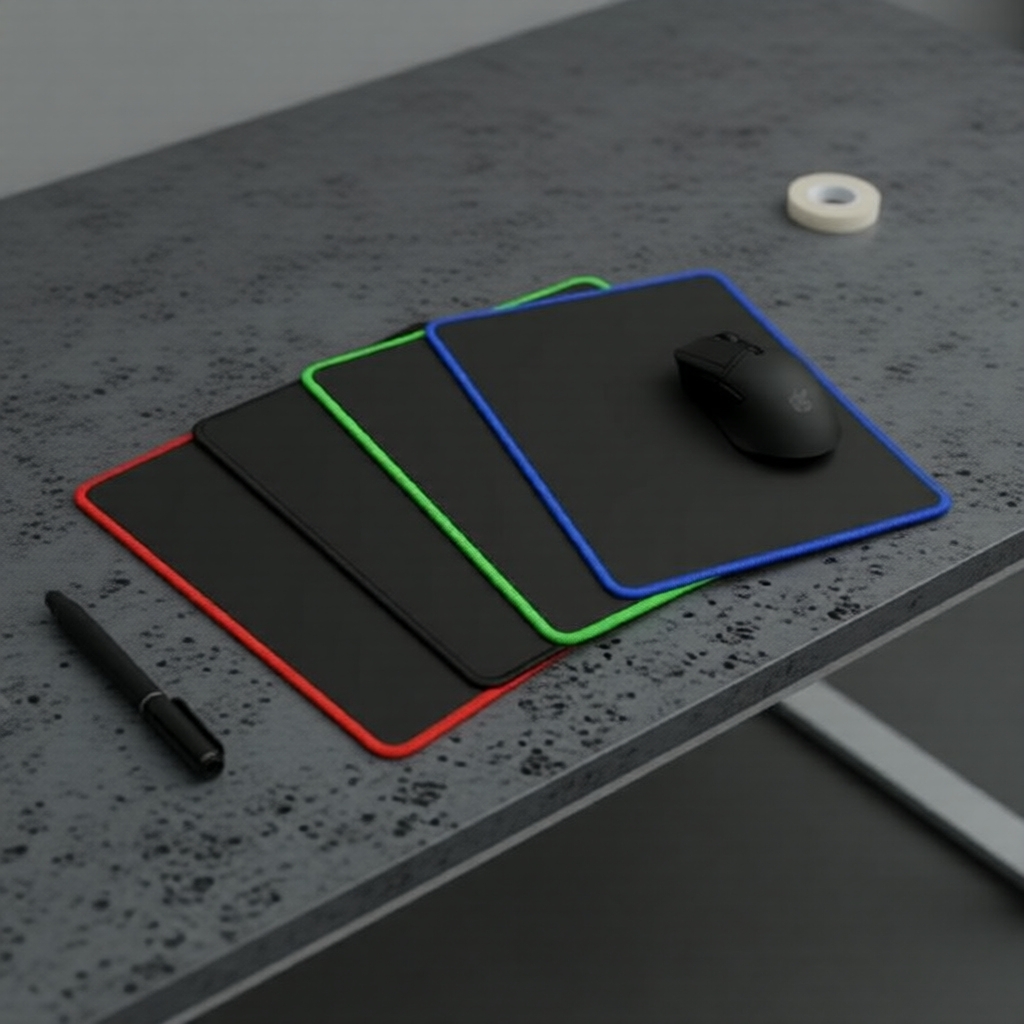 Pequena Mousepad Gaming 27x22cm - Borracha Antiderrapante Premium Preta & Acabamento Texturizado Melhorado