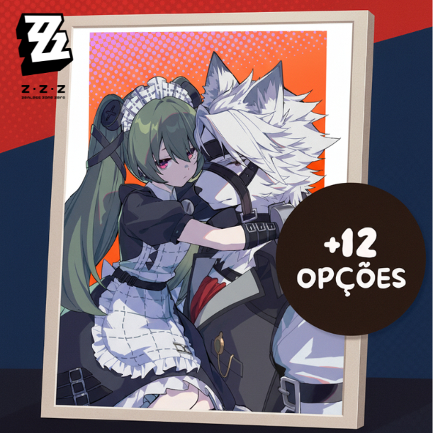 Quadro Pôster Placa Decorativa Zenless Zone Zero(ZZZ) para decoração + Brinde Especial