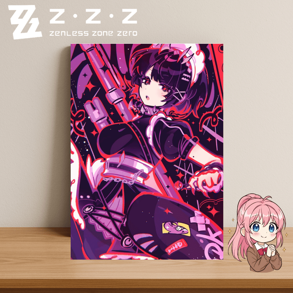 Placa Decorativa Zenless Zone Zero 20x28 Mdf 3mm ZZZ