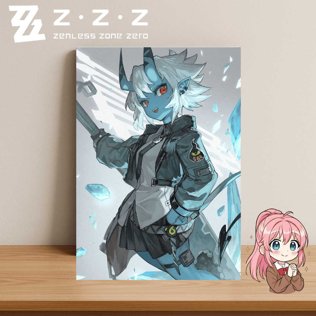 Placa 20x28cm Zenless Zone Zero ZZZ Decoração Mdf