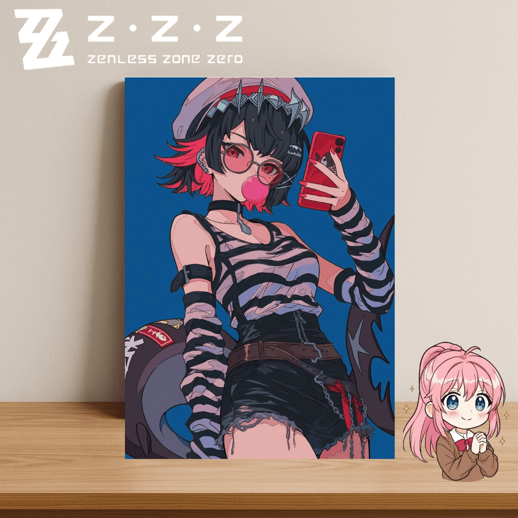 Quadro Anime ZZZ Zenless Zone Zero 20x28cm Hoyoverse