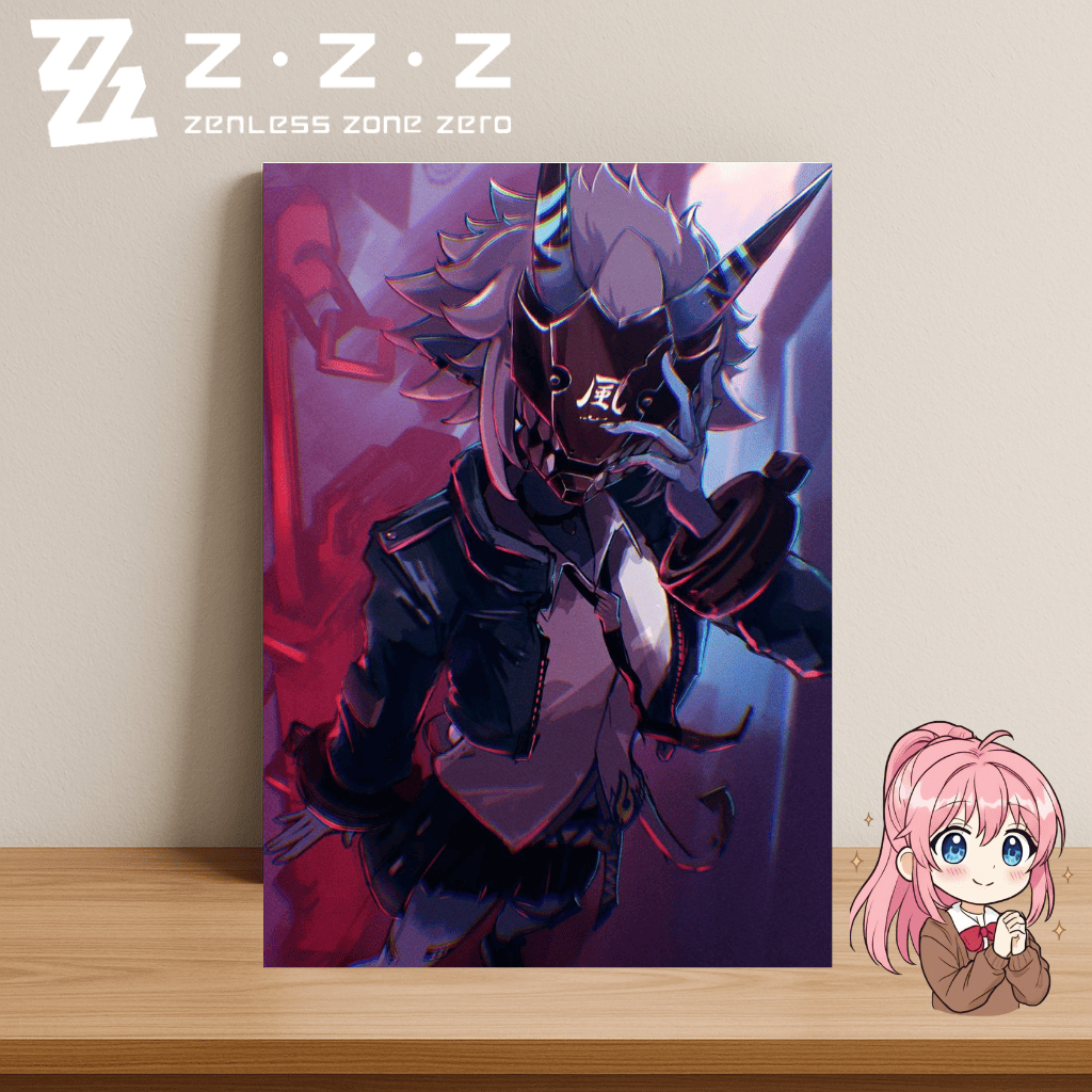 Arte ZZZ Placa Decorativa Zenless Zone Zero 20x28 Mdf