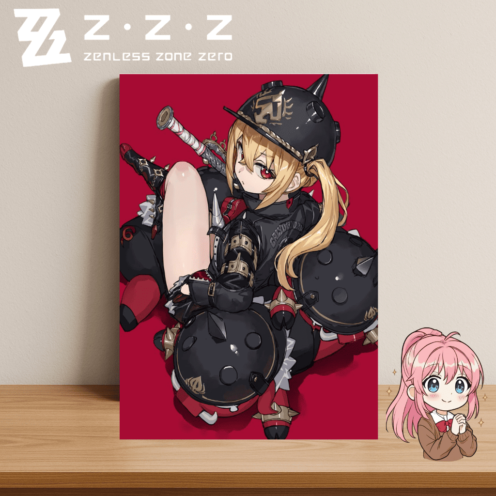 Placa decorativa De Parede Zenless Zone Zero ZZZ 20x28cm Mdf