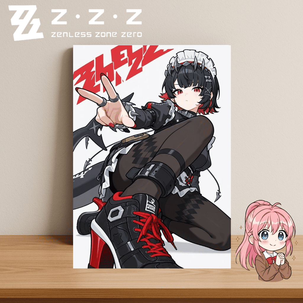 Quadro ZZZ Zenless Zone Zero 20x28 Decorativo 3mm