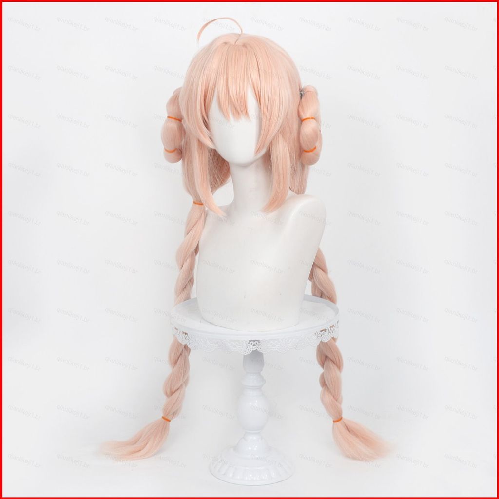 Zenless Zone Zero Zhao Peruca Cosplay Tranças Duplas Fibra De Alta Temperatura Estilo Anime