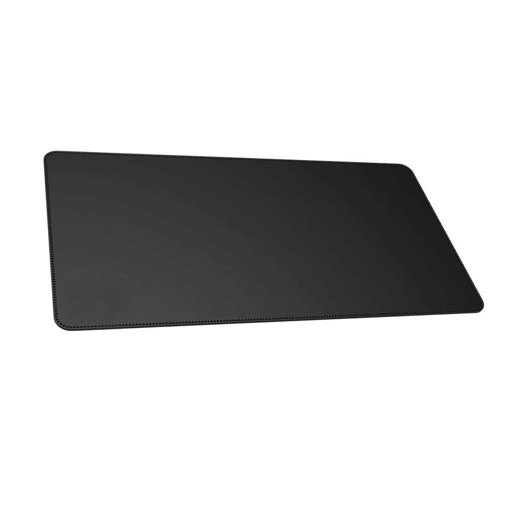Mouse Pad Padrão Couro Preto Feltro Costurado Básico