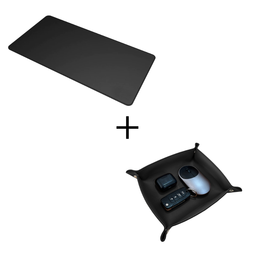 Desk Pad Grande Ecológico Básico mais Porta Treco Preto