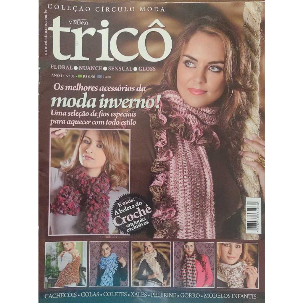 7 Revista Coleção Círculo Moda Edição 3 - Tricô - Cachecol