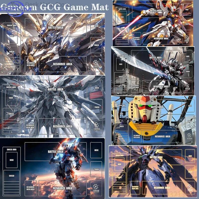 Gundam GCG Solo Play Mat Anime Card Game Antiderrapante Único Jogador Tapete De Mesa Presente Para Crianças Colecionador