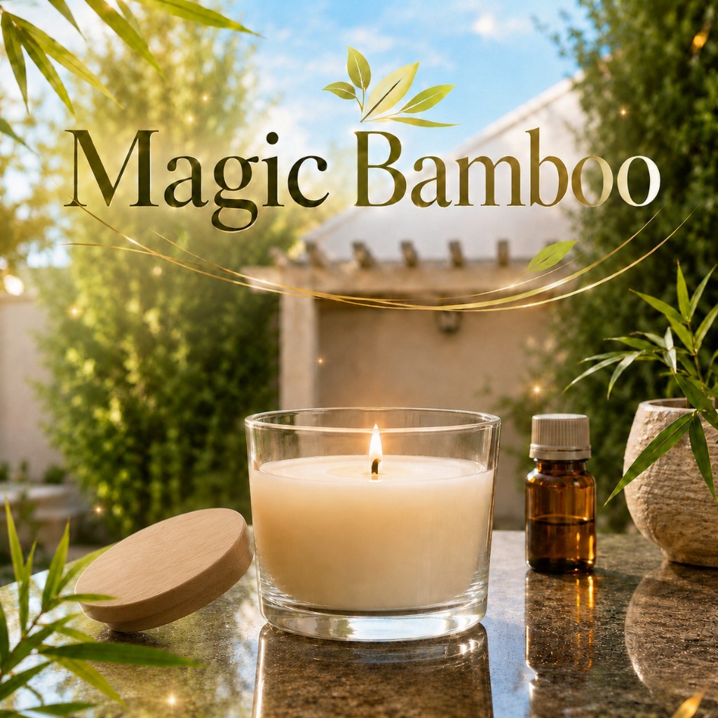 Vela Aromática🎍Magic Bamboo – Bambuzinho| Essência Premium Bamboo Magic | Cera de Coco Vegetal