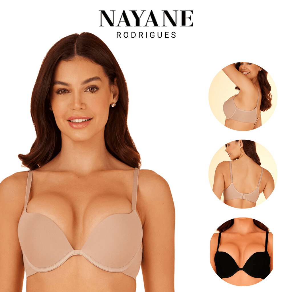 Sutiã Nayane Magic Push Up 3D Aumenta 3 X Mais Volume Com Decote Bojo Premium