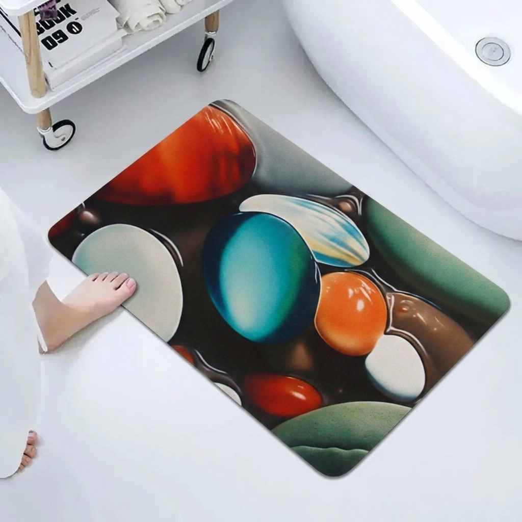 Tapete Banheiro Antiderrapante Absorvente Diatomáceas Box Saída Banho Piso Decorativo Macio Premium Resistente Seguro