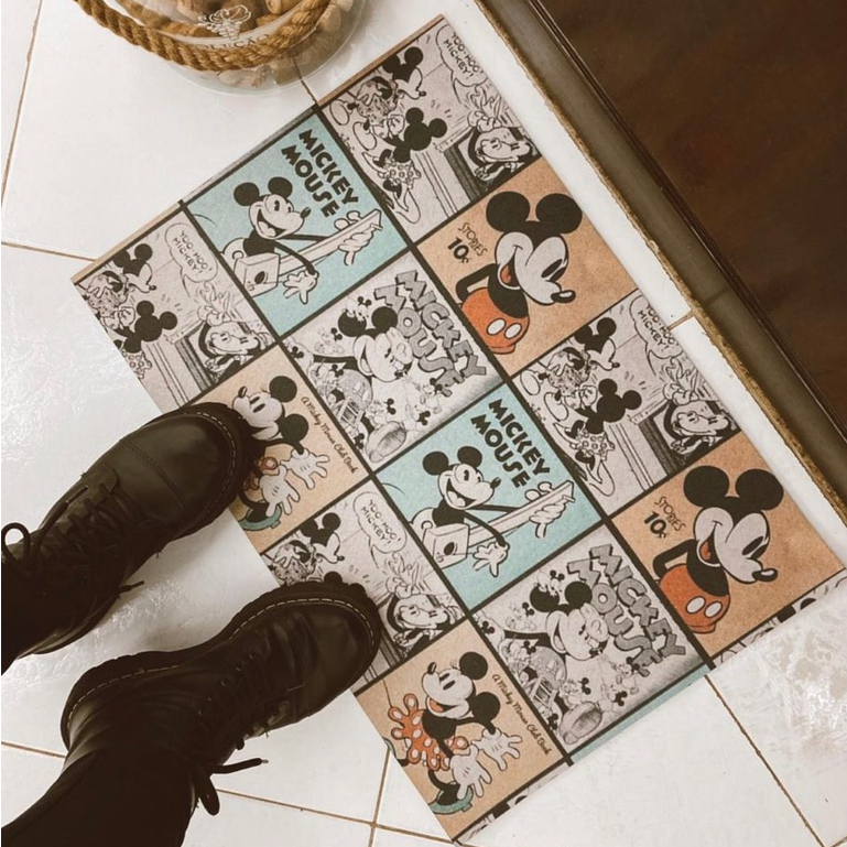 Tapete capacho para porta de entrada - Mickey Mouse quadrinhos