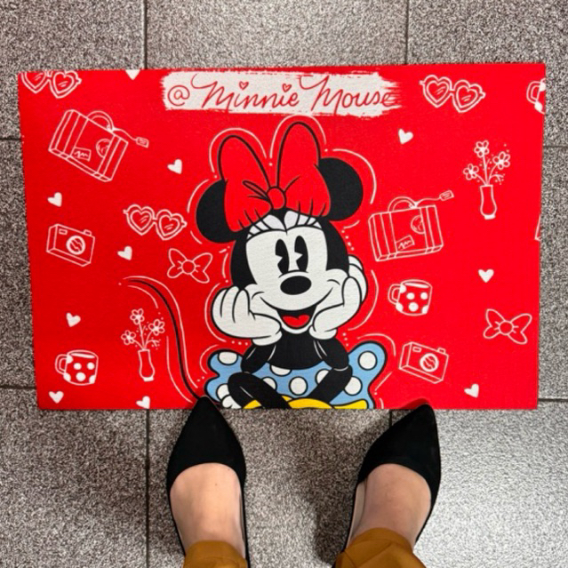 Tapete capacho para porta de entrada - Minnie Mouse