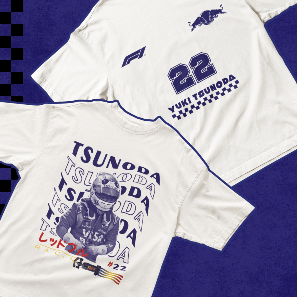 Camiseta Estampada Formula 1 2025 Yuki Tsunoda Piloto Red Bull Camisa Em Algodão Unissex Tendencia Top