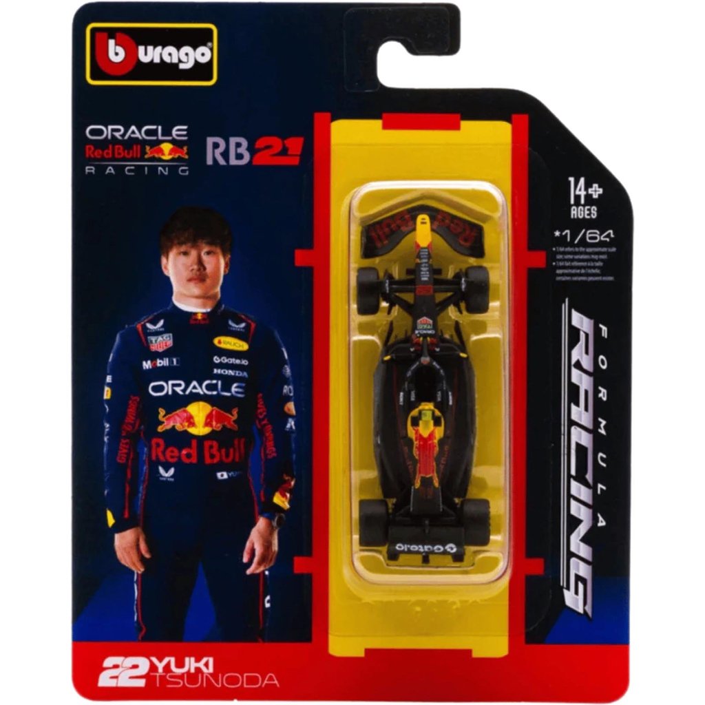 Miniatura - 1:64 - F1 Oracle Red Bull RB21 Yuki Tsunoda 2025 - Bburago 58003