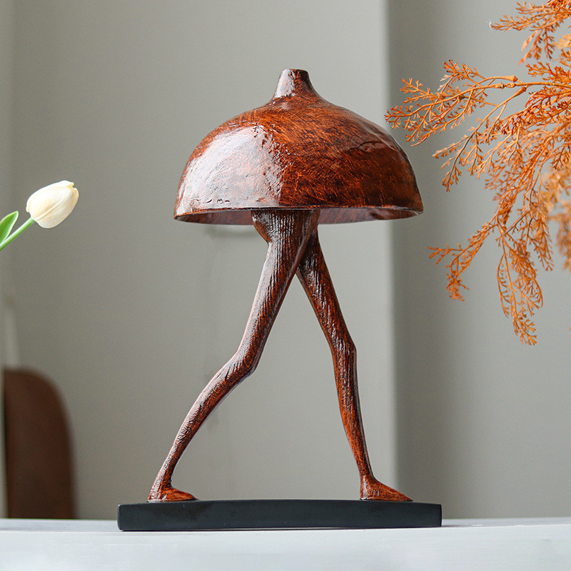 DGFC ins Abstract art mushroom figurine, Nordic-style desktop ornament, creative and unique home decor for model rooms