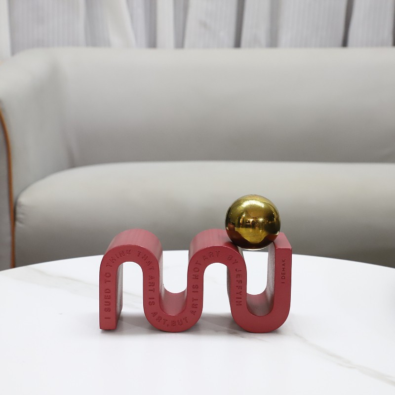 DUPU Nordic creative geometric curves S Unique and stylish resin ornaments for living rooms, bedrooms, entryways, and st