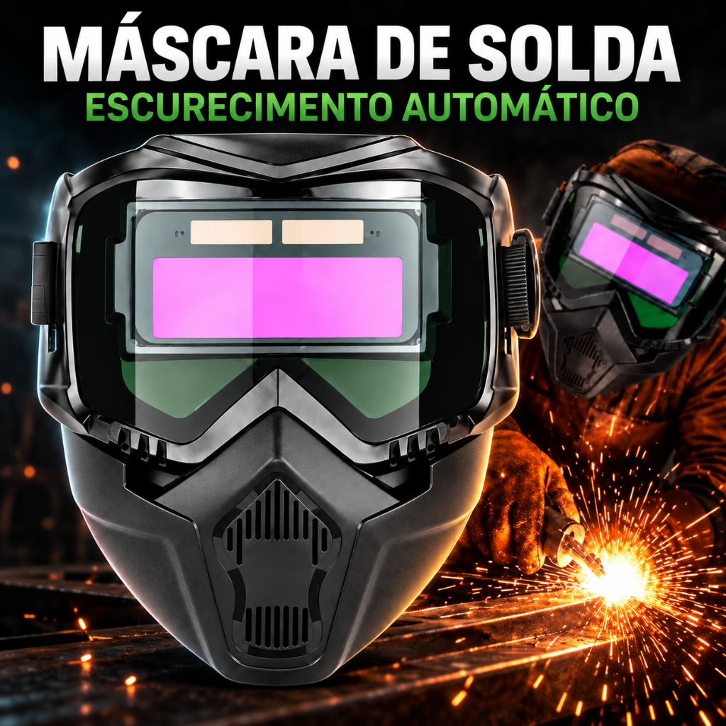 Professional Automatic Welding Mask with Light Filter LensesFacial Protection, Anti-Glare for Welders ANJIN.B for TIG MI