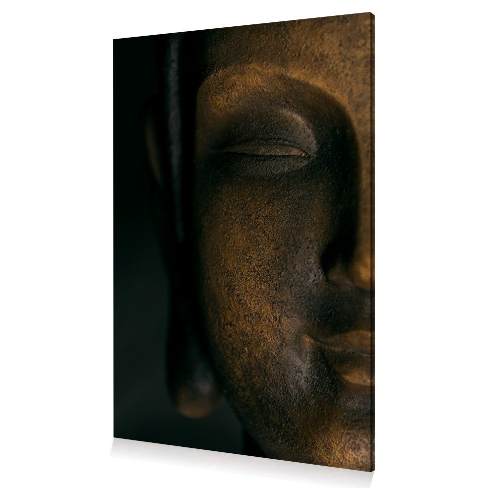 Quadro Decoração Rosto Buda Budismo Zen Tela Canvas 60x40