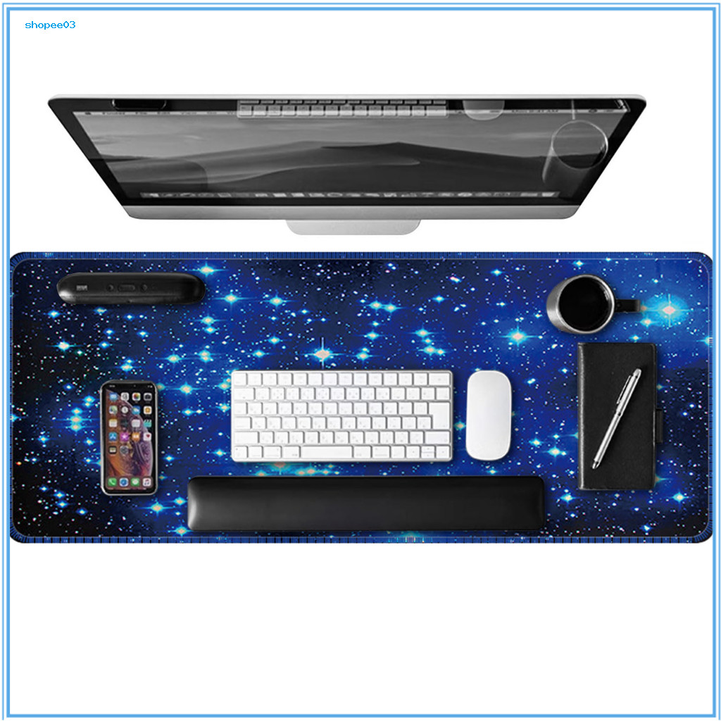 [Ky] Tapete De Rato Silky Feel Mouse Pad Galaxy Print Para Jogos E Escritórios Uso De Alta Qualidade Design Confortável