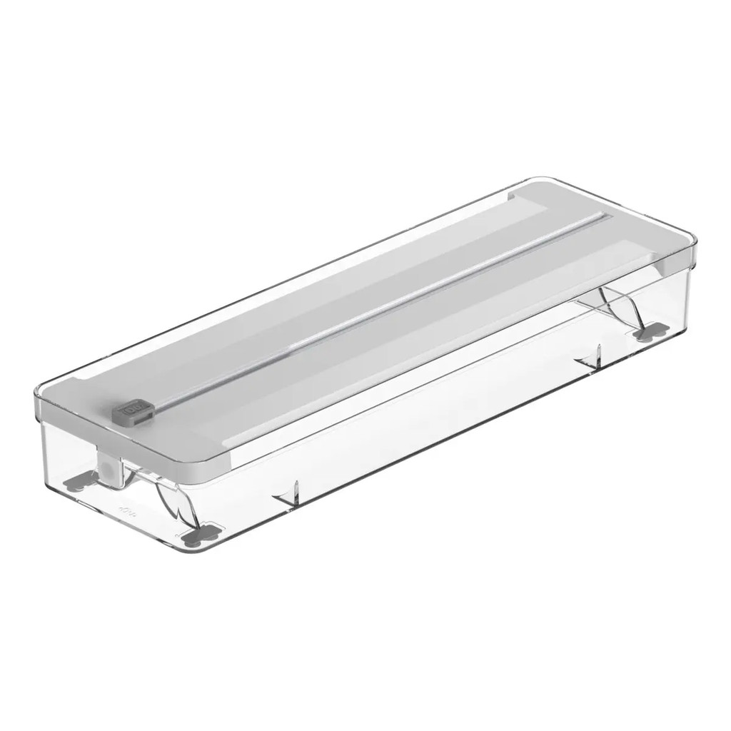 Organizador e Cortador de Rolos Duplo Clear Branco - Ou