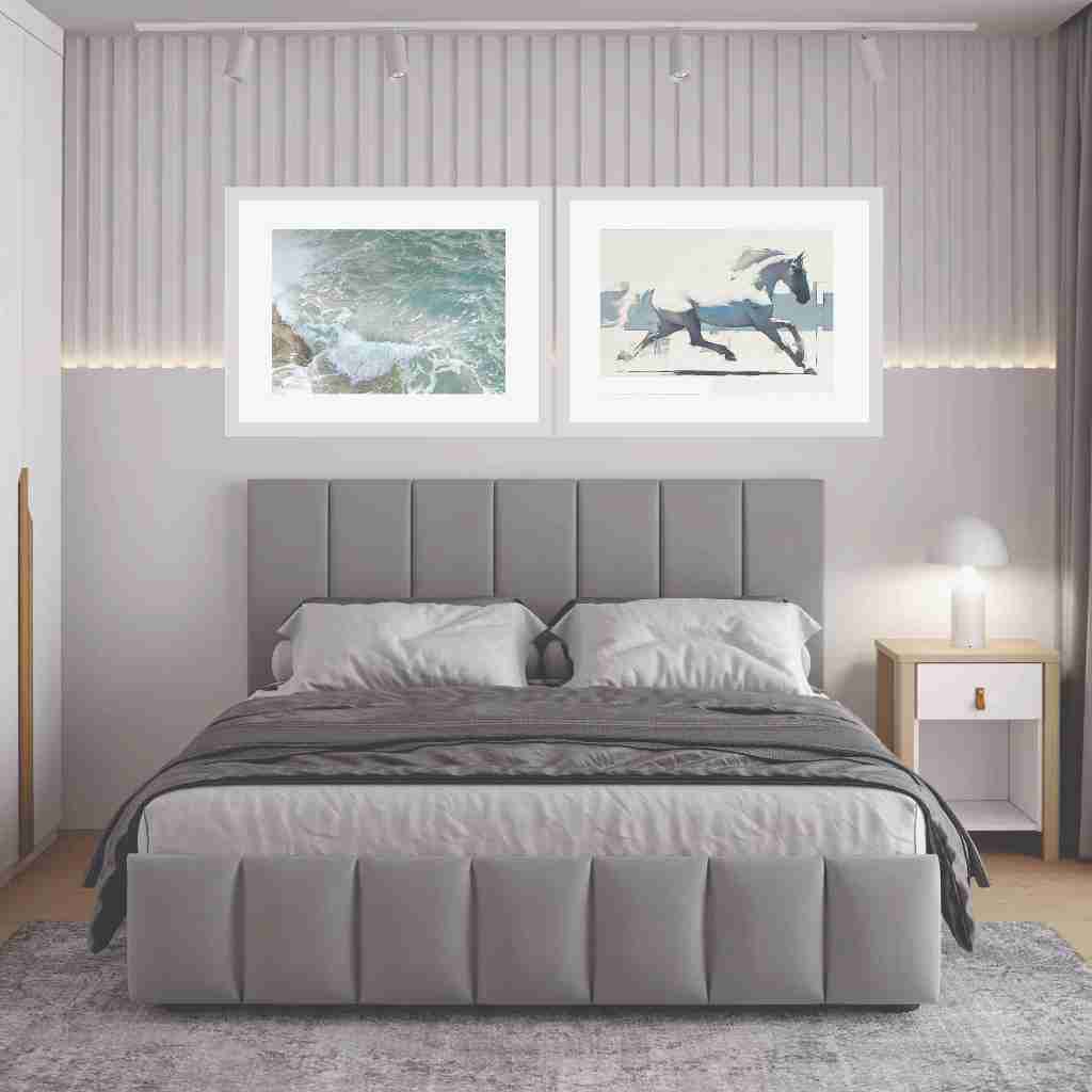 QUADRO DECORATIVO - CAVALO BRANCO - PARA QUARTO SALA - CLEAR