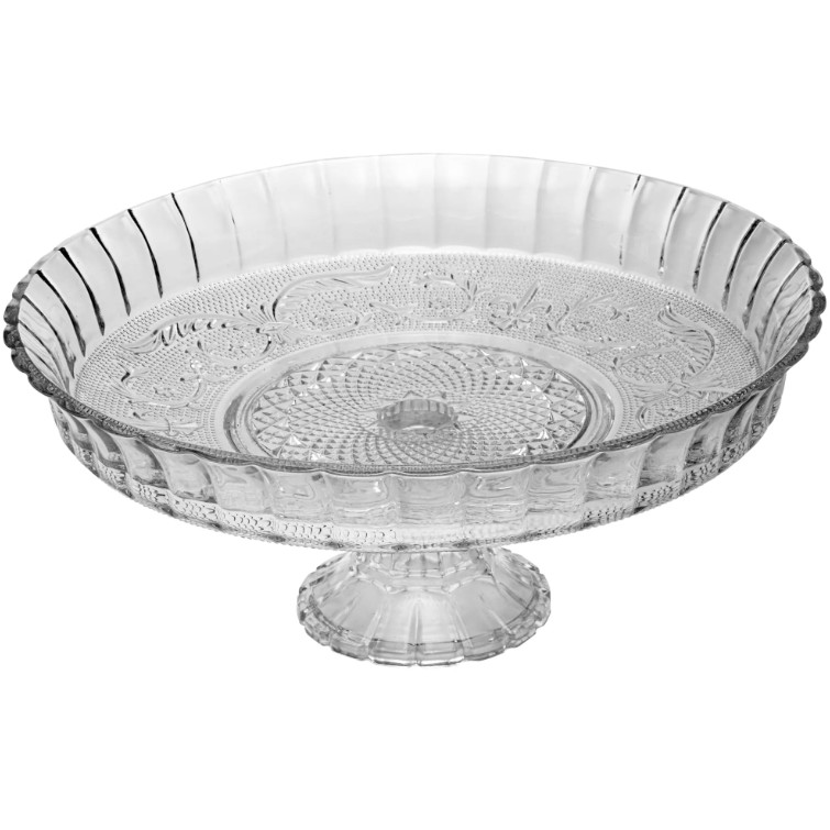 CENTRO DE MESA DE VIDRO CLEAR C/ PE DAISY 30CM - em casa