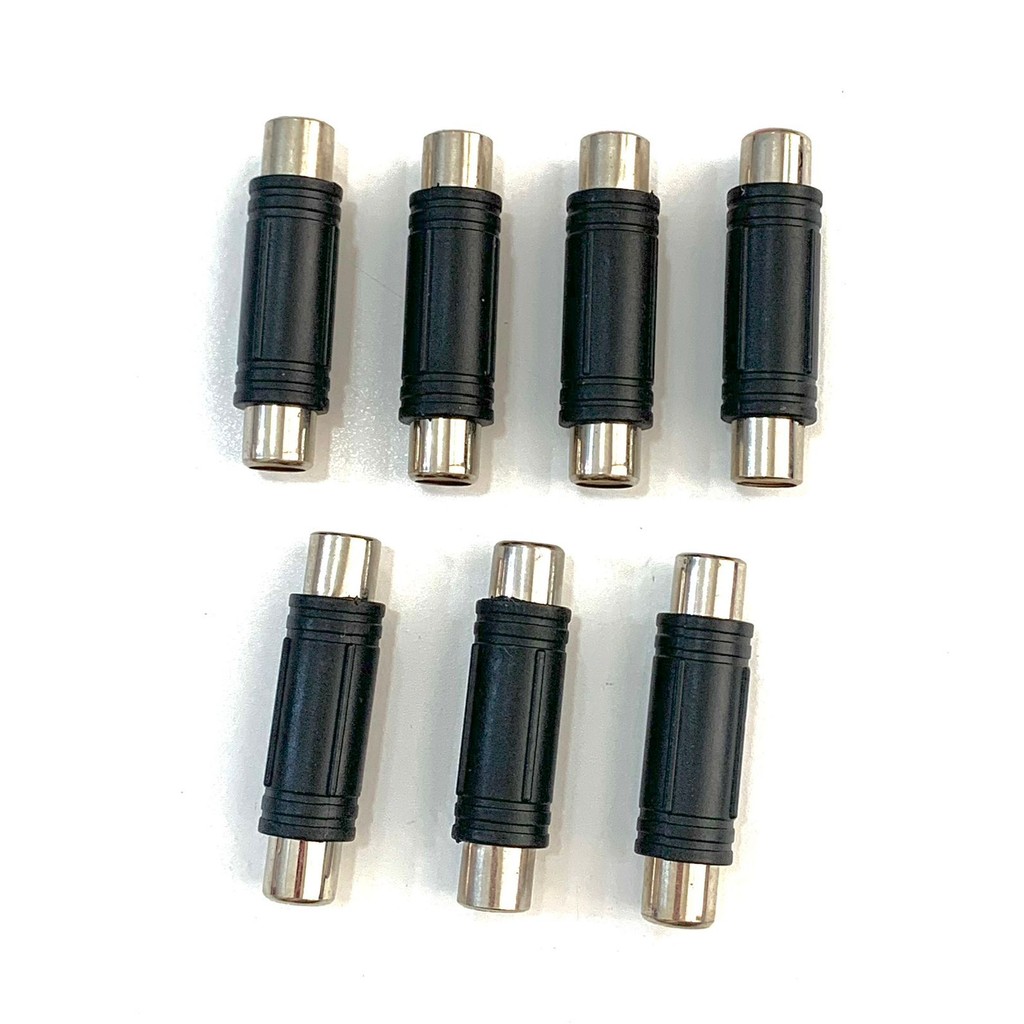 Kit 07 Adaptador RCA Fêmea X RCA Fêmea Simples