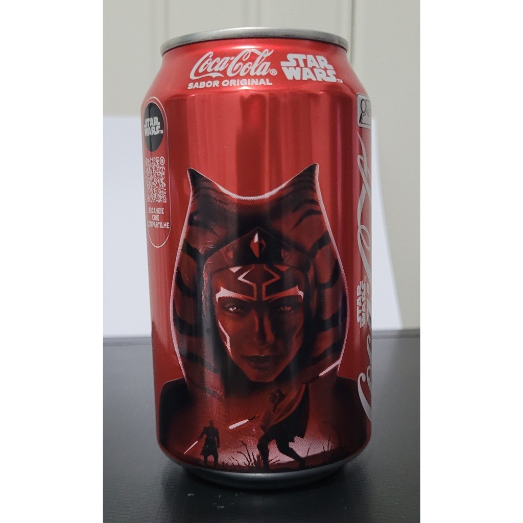Lata Colecionavel Star Wars Ahsoka Tano Coca Cola 2025 Latinha vazia