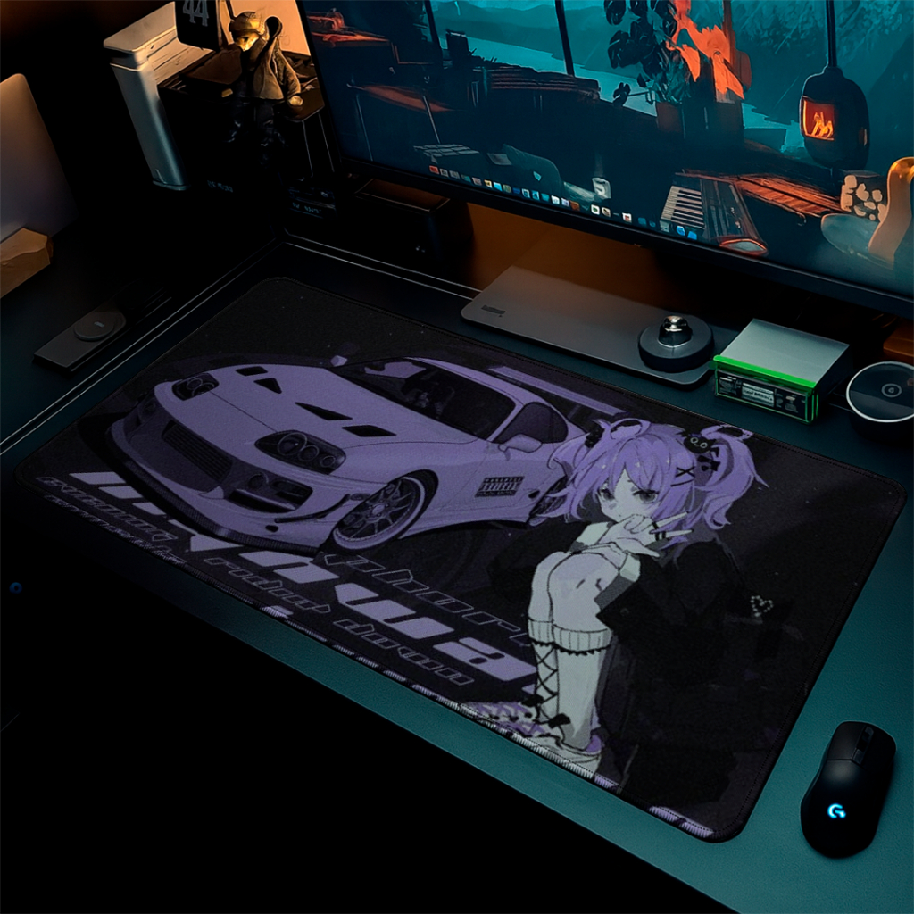 Mouse Pad Speed Gamer Macio Com Base Antiderrapante E Bordas Costuradas Sem Relevo Com Estampa Japan Car And Drift Drive