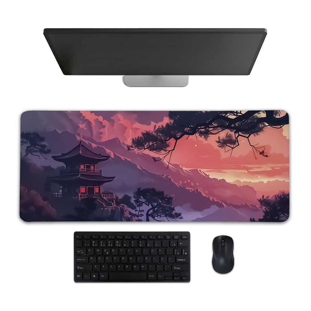 Mouse Pad Gamer 3 Tamanhos Tema JAPAN 04 Escritório Alta Qualidade