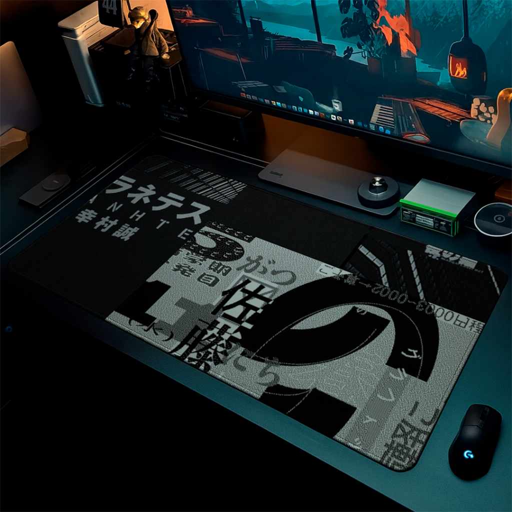 MousePad Speed Gamer Antiderrapante Bordas Costuradas Confortavel Sem Relevos Com Estampa Cyber Japan Varios Tamanhos