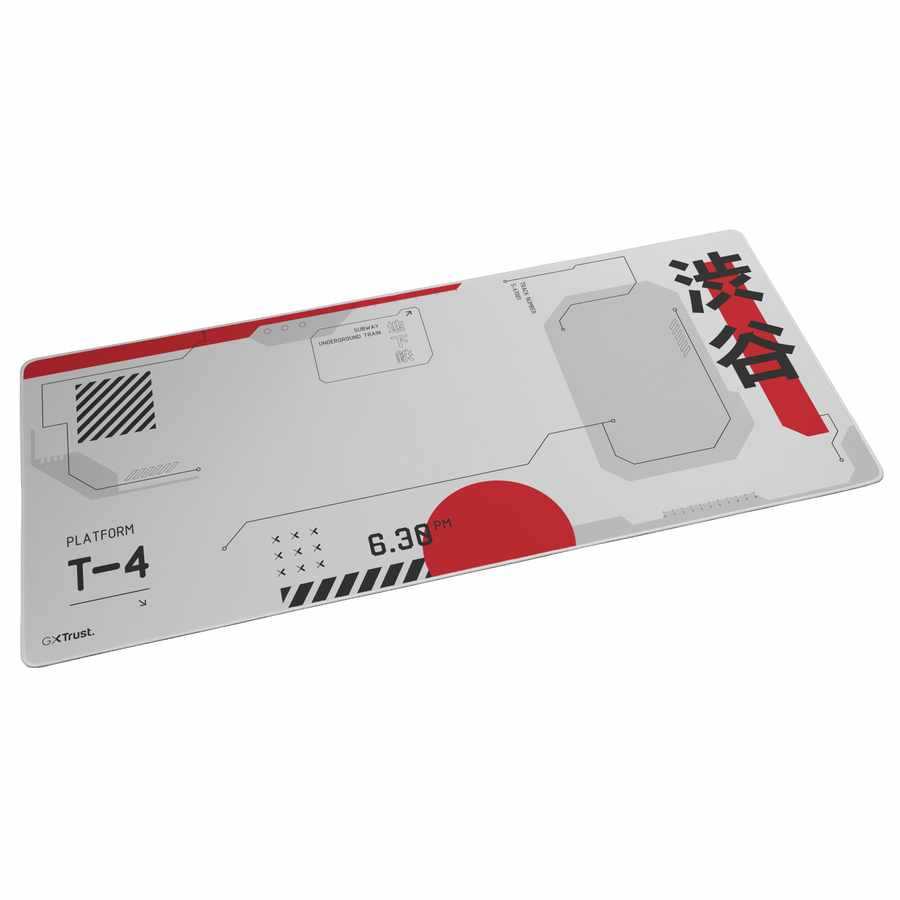 Mouse Pad Trust Gamer Japan White 900x400mm Bordas Costuradas Antiderrapante