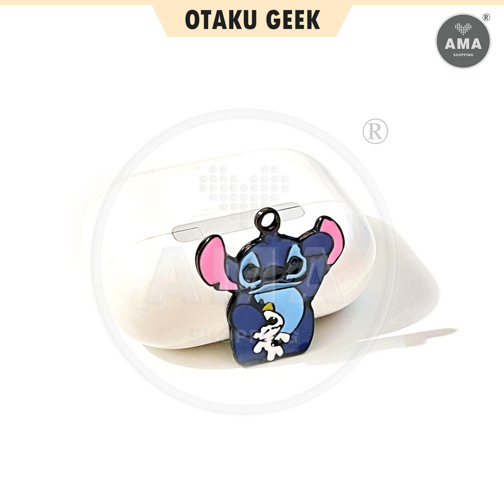 Chaveiro Stitch Metálico Azul Fofo Kawaii Anime Geek Otaku Acessório Mochila Bolsa
