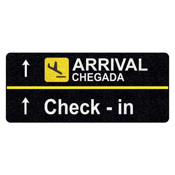 Tapete Capacho Arrival (Chegada) Checkin./70x30cm.