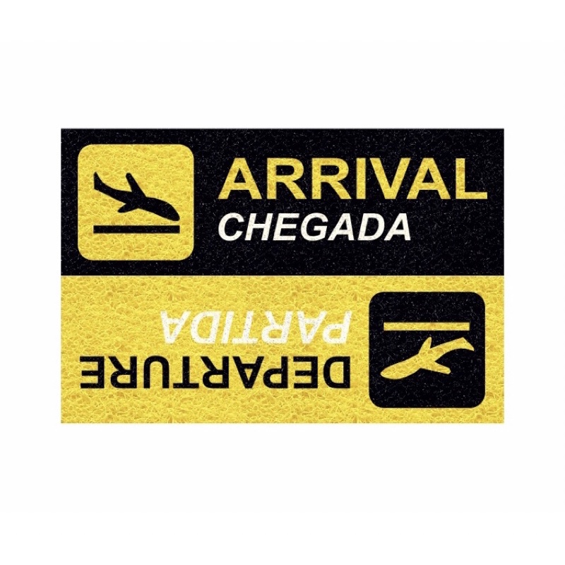 Capacho Tapete divertido Arrival , Departure  - 60x40 cm