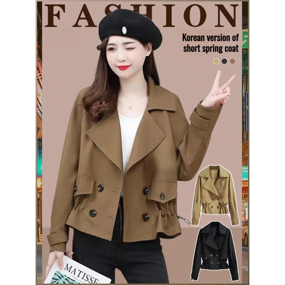 [Conforto Diário] 🌟 New Arrival 🌟 Jaqueta Feminina Curta / Casaco Solto / Outono / Moda / Uso Diário