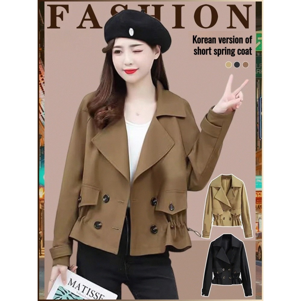 【Estilo Moderno】🌟 New Arrival 🌟 Casaco Curto Feminino / Ajuste Solto / Outono Moda / Uso Diário