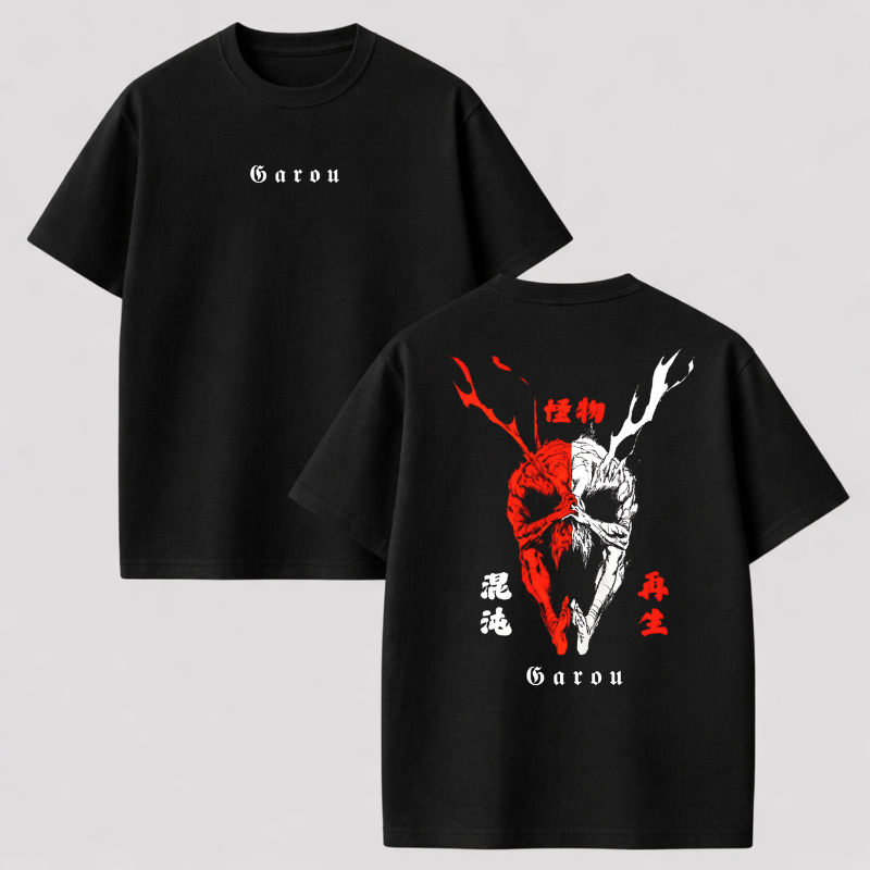 Camiseta Masculina Garou Oversized Academia Básica Masculina One Punch Man Gym