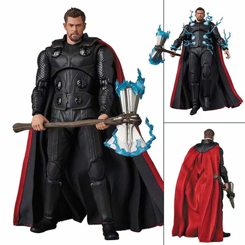 Figura móvel em caixa dos Vingadores 3 Infinity War MAF 104 Thor Thor Odinson