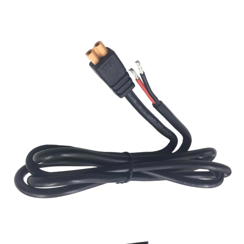 Nevʚ ɞ XT30 Feminino Fio Aberto Pigtail 1 2M Para Extensão Estanhado Vermelho E Preto Extremidades LED