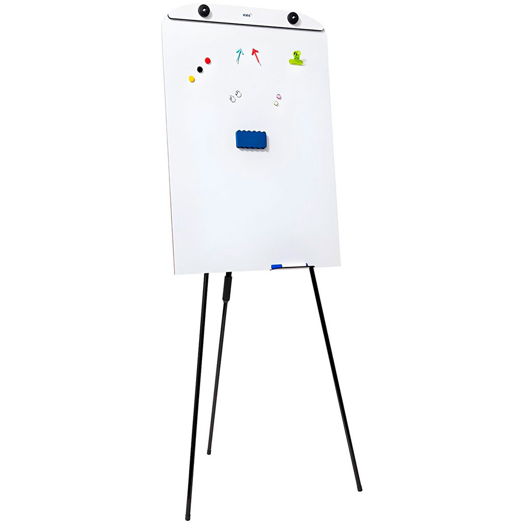 Stalo Flip Chart 90x60cm Magnético Quadro Branco Retrátil Apresentações Reuniões Cavalete