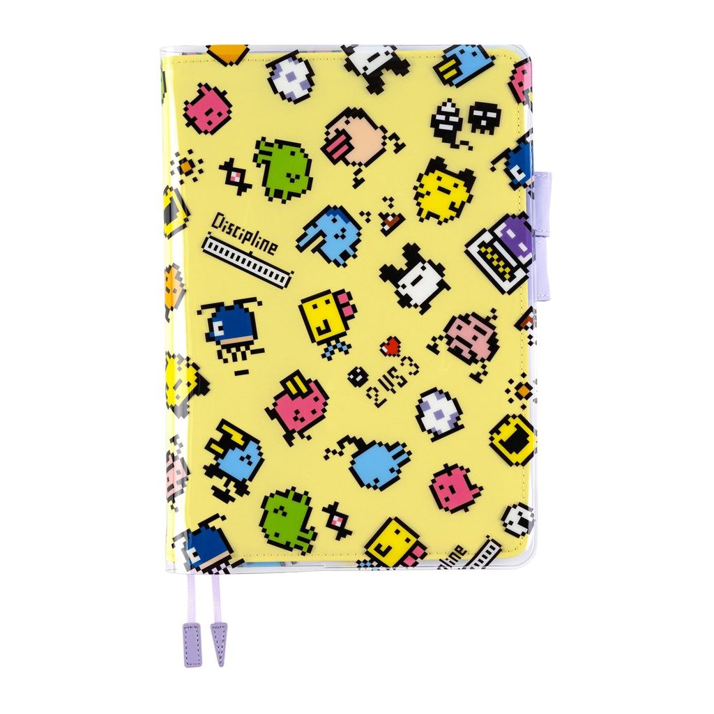 Colorful Tamagotchi Cover-On-Cover Accessories for Hobonichi Techo Planner (Kazen Size)  
Tamagotchi Growth Chart Cover-