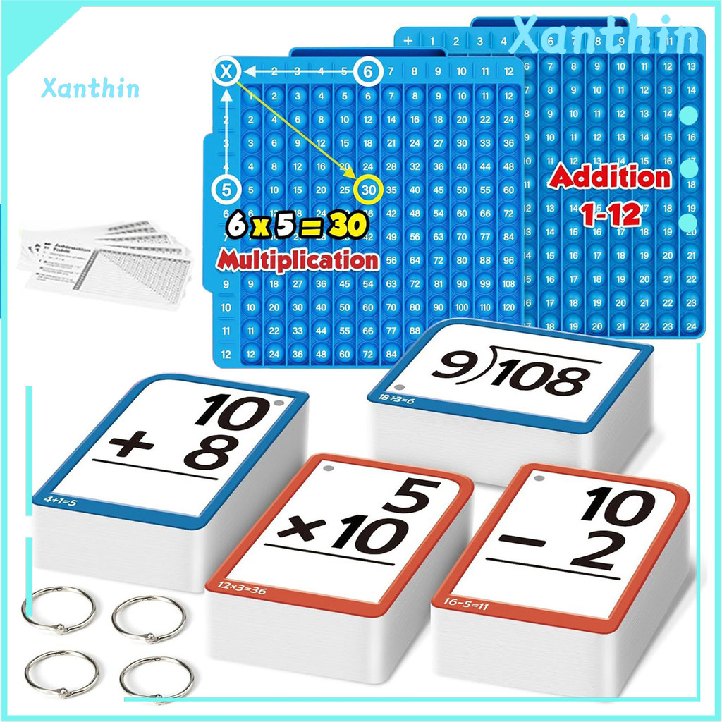 1 Conjunto De Cartões Flash Matemáticos Fidget Chart Adição Subtração Divisão De Multiplicação Aprendizag