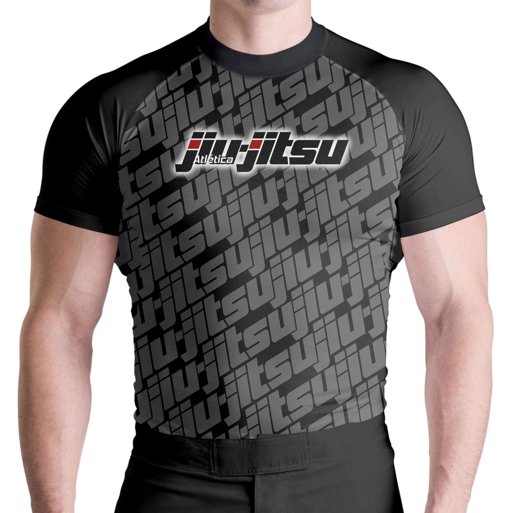 Rash Guard Masculina Camisa Jiu Jitsu No-Gi Gray Manga Curta